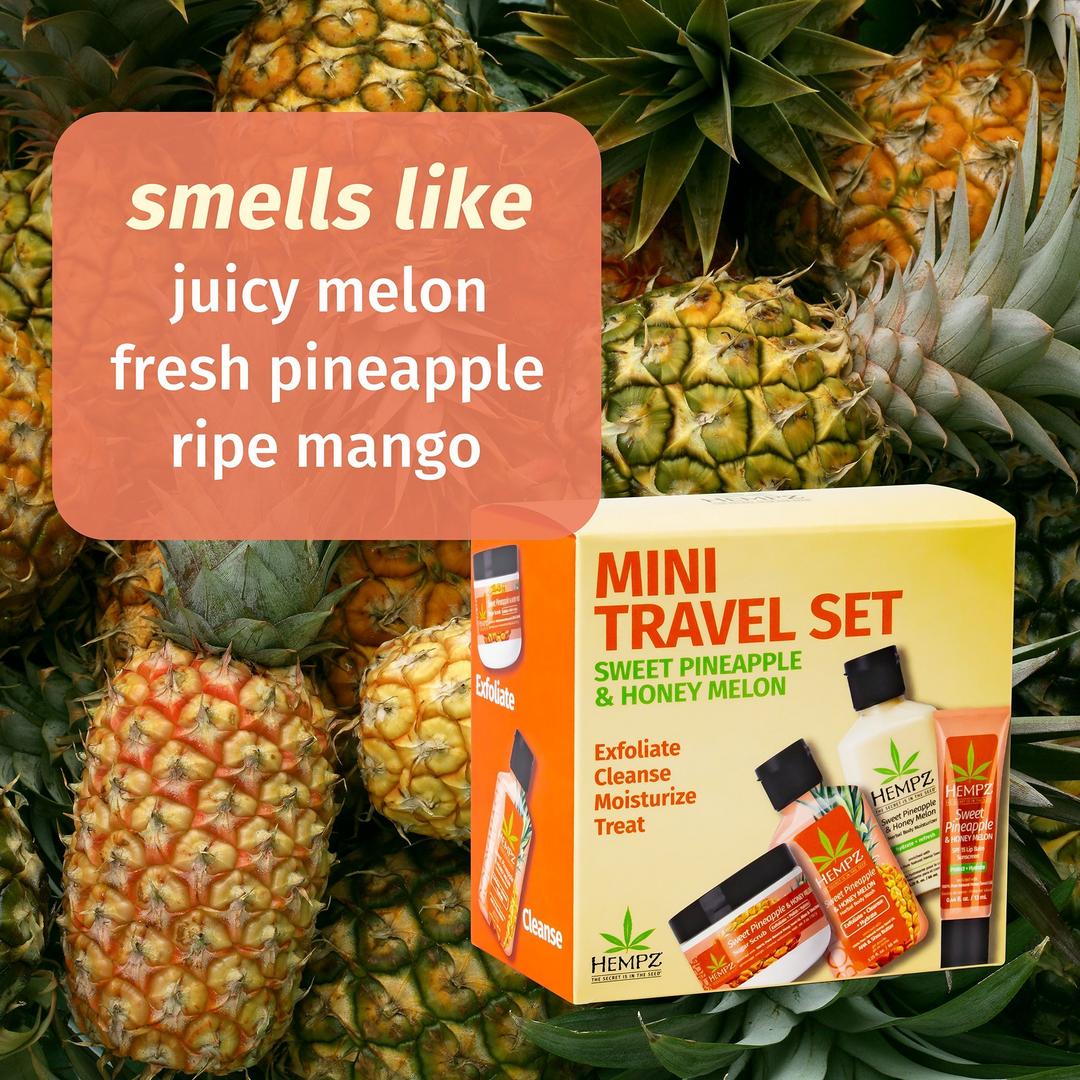 Hempz Sweet Pineapple & Honey Melon Mini Travel Set