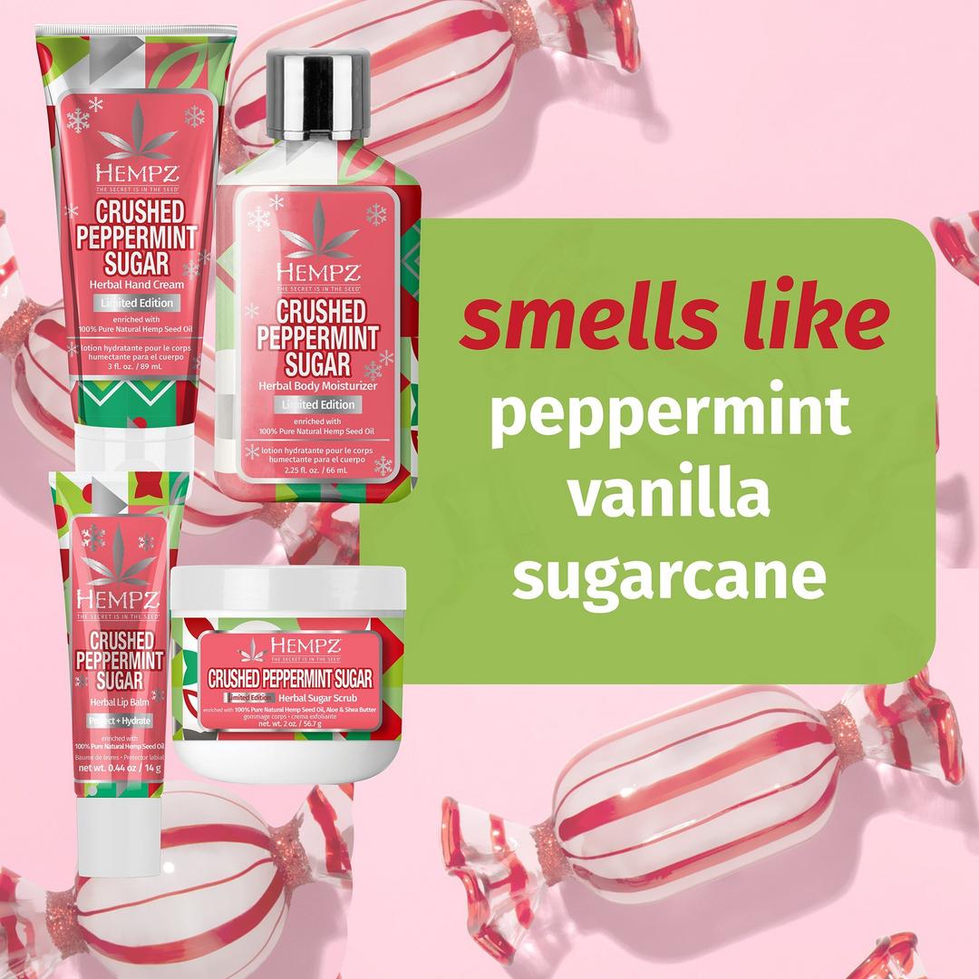 Hempz Holiday Delights Mini Moisturizer, Scrub & Lip Balm Gift Set