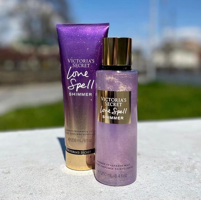 Victoria's Secret LOVE SPELL SHIMMER Fragrance Body Lotion & Body Mist Set