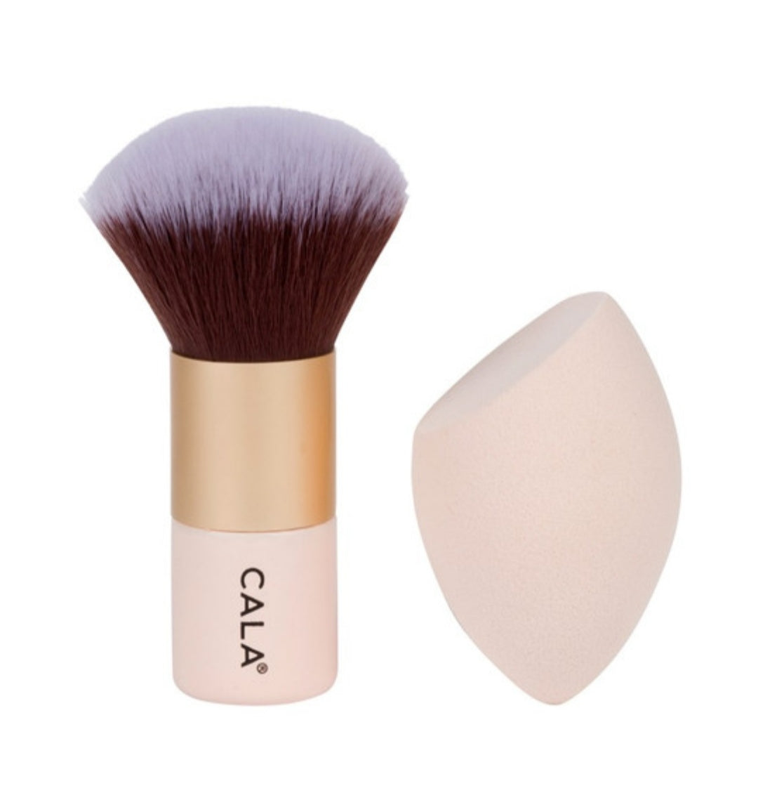 KABUKI BRUSH & SPONGE SET (PINK)
