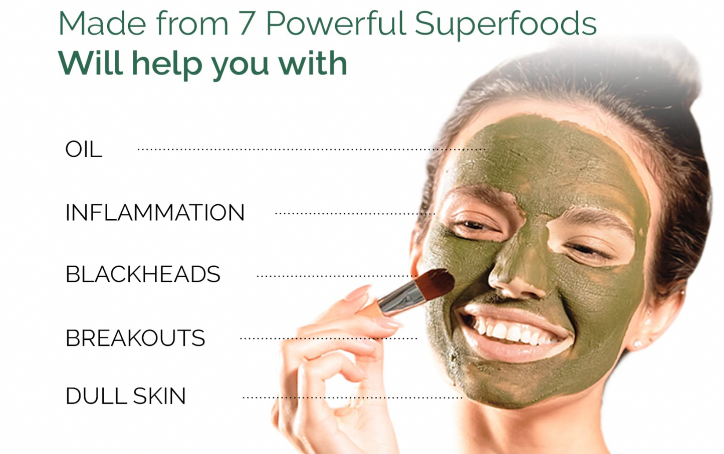 Clay Mask Matcha , avocado , superfoods