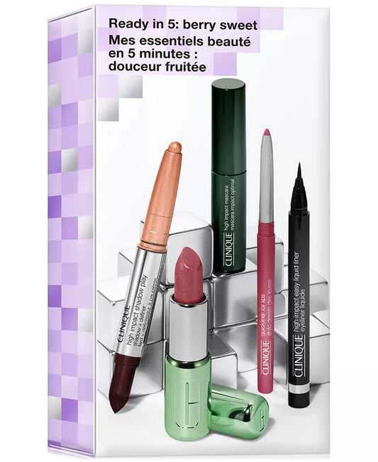 Clinique 5-Pc. Ready In 5: Berry Sweet Makeup Gift Set for Eyes & Lip