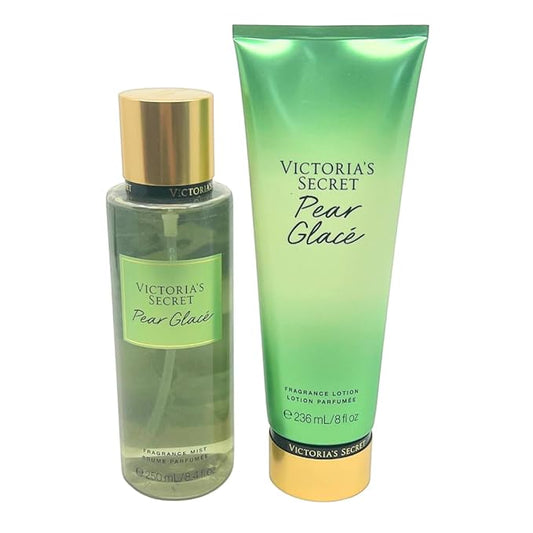 Victoria's Secret Pear Glace Fragrance Mist 8.4oz and Fragrance Lotion