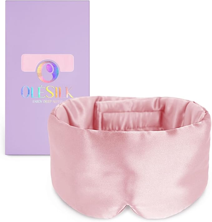 Silk Sleep Mask Soft Pressureless: 100% Mulberry Silk for Eye Skin Anti Wrinkles
