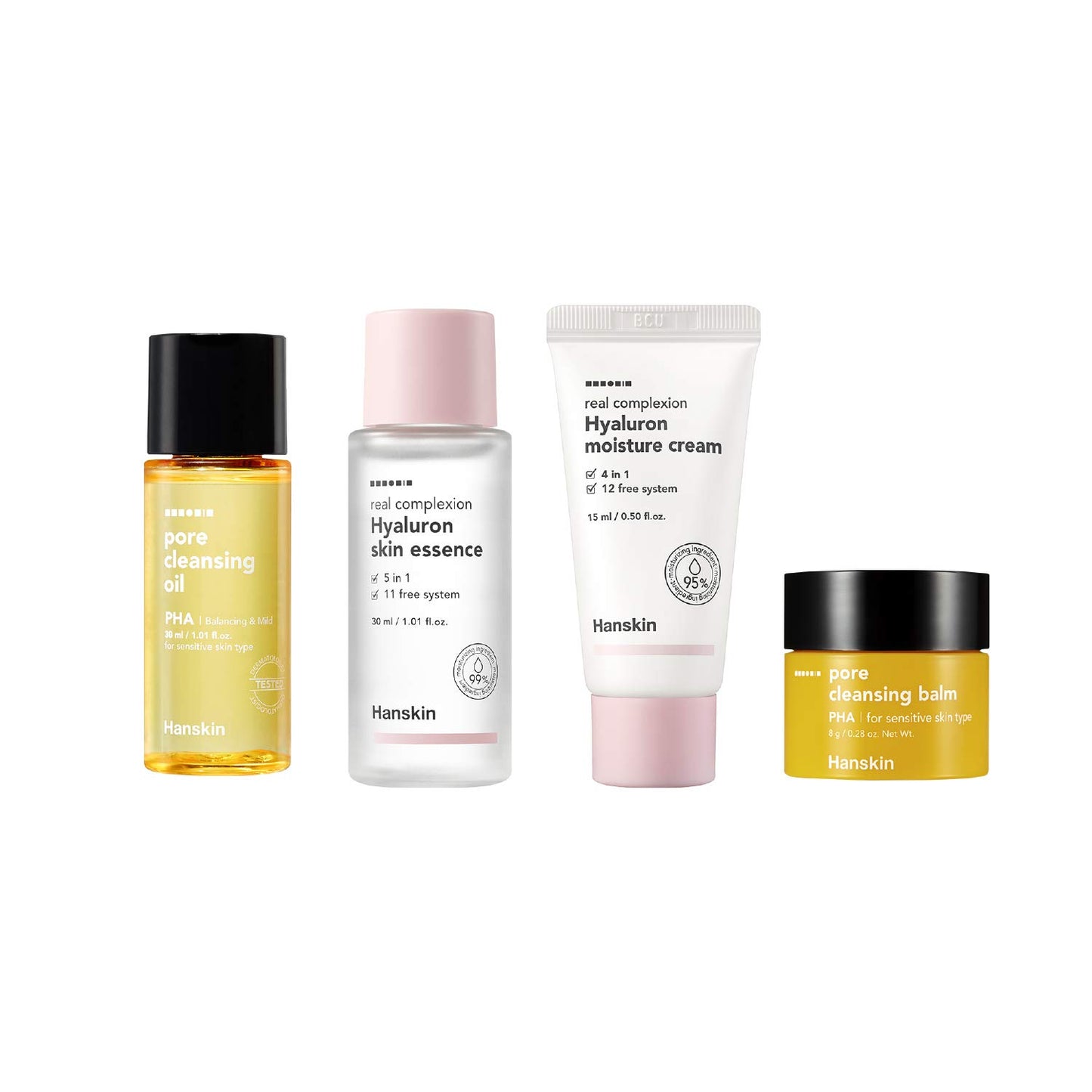 Hanskin Glass Skin On The Go Kit Travel Friendly Hydrating Skincare Set