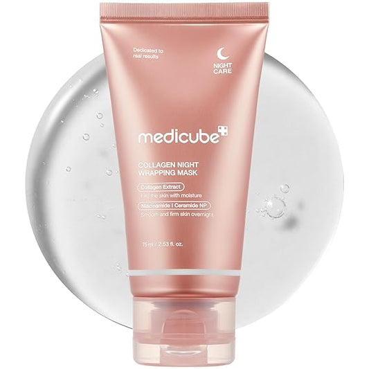medicube Collagen Overnight Wrapping Peel Off Facial Mask Pack - Elasticity & Hydration Care, Reduces Sagging & Dullness