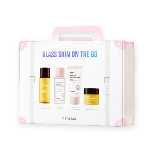 Hanskin Glass Skin On The Go Kit Travel Friendly Hydrating Skincare Set