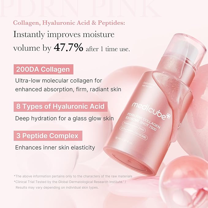 medicube PDRN Pink Collagen Exosome Shot Serum