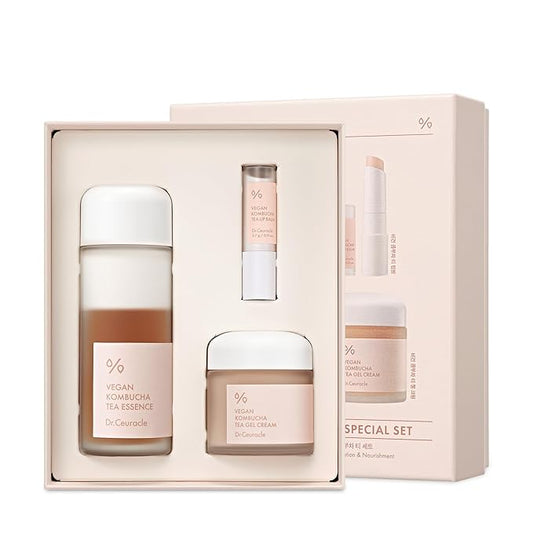 Dr.Ceuracle Vegan Kombucha Tea Special Set - Korean Hydrating and Nourishing Skincare Gift