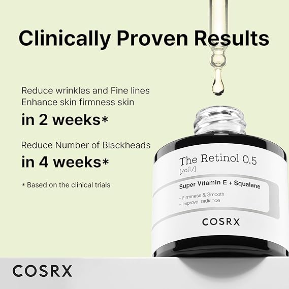 COSRX Retinol 0.5 Oil, Anti-aging Serum with 0.5% Retinoid Treatment