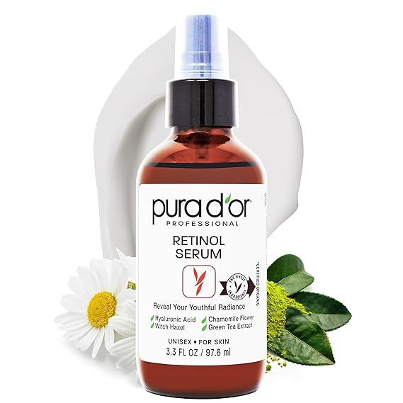 PURA D'OR 3.3 Oz Retinol Serum For Nighttime
