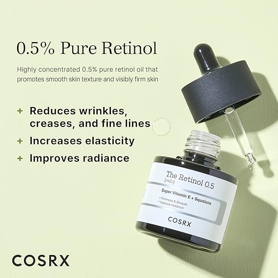 COSRX Retinol 0.5 Oil, Anti-aging Serum with 0.5% Retinoid Treatment