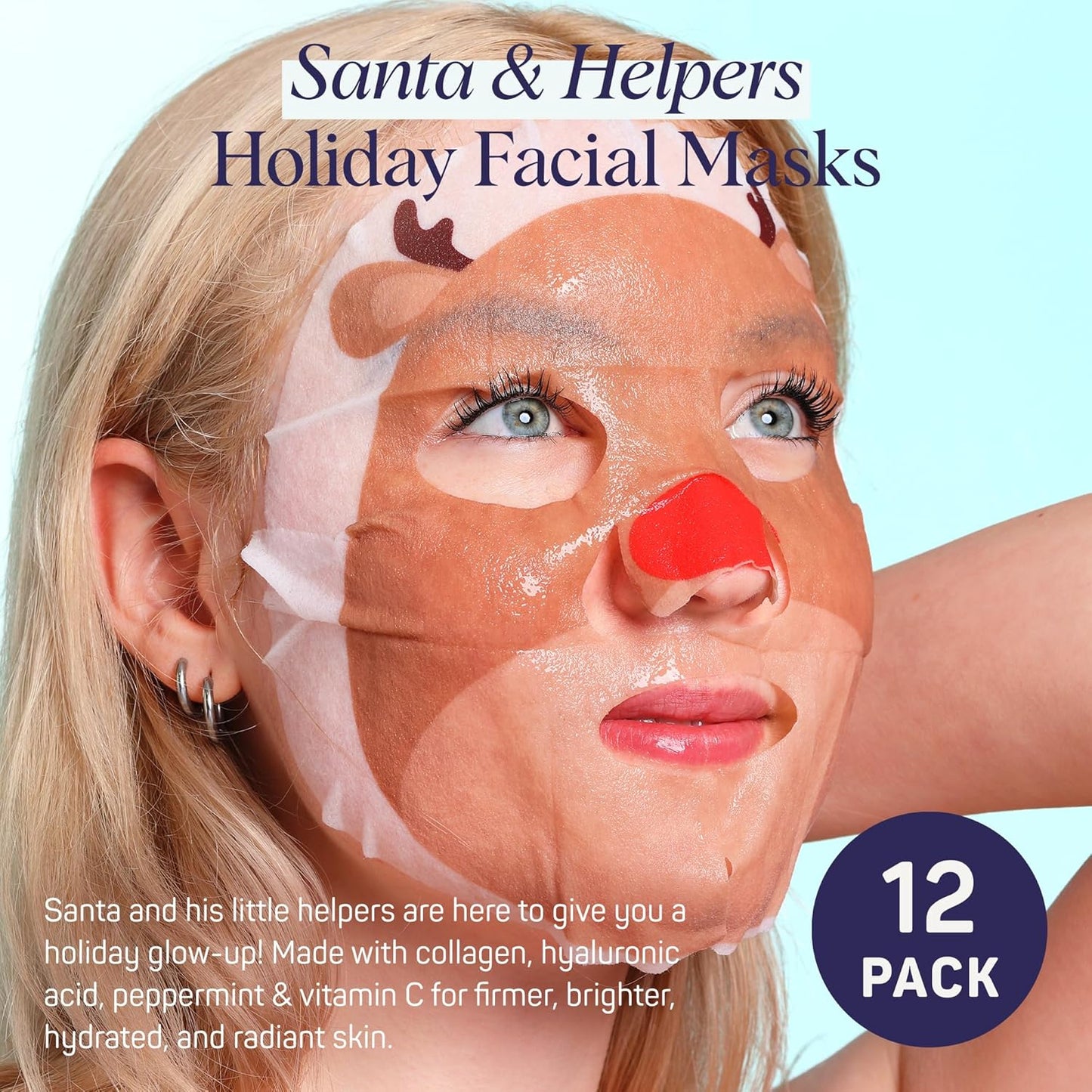 SpaLife Beauty Santa’s Workshop Christmas Face Mask Bundle | Korean Facial Masks