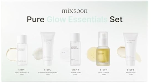 mixsoon Pure Glow Essentials Set, 5-Step Skincare Kit