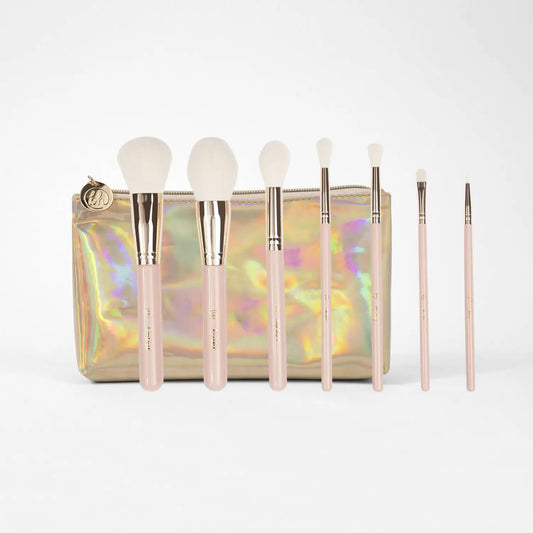 Travel Series - 7 Piece Face & Eye Brush Set with Bag