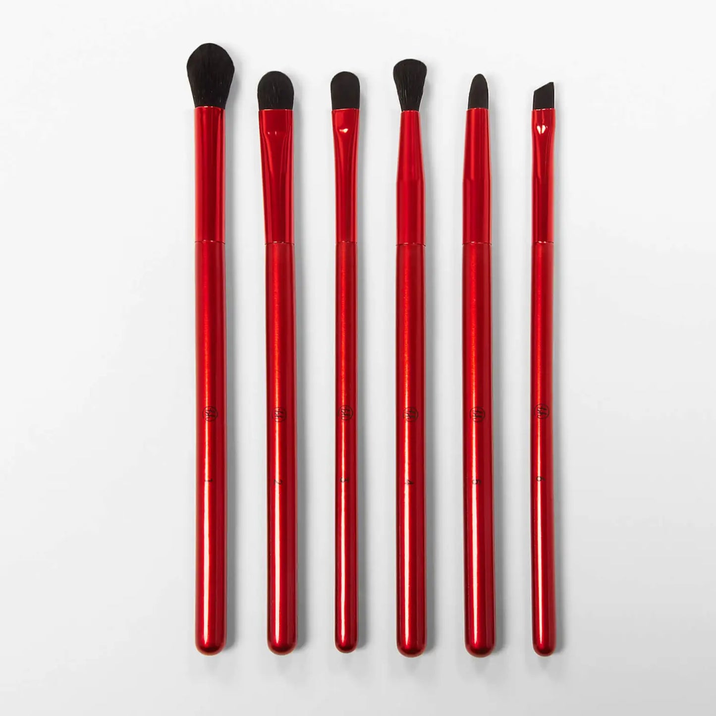Shine Red light Brushes - 6 Piece Eye Brush Set