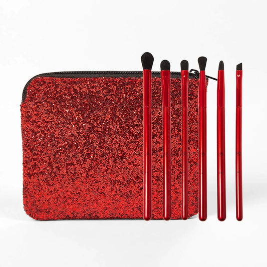 Shine Red light Brushes - 6 Piece Eye Brush Set