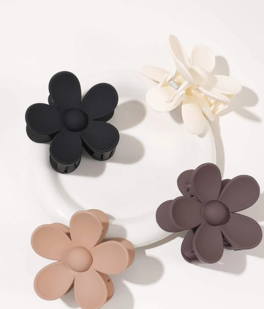 4pcs Flower Design Hair Claw