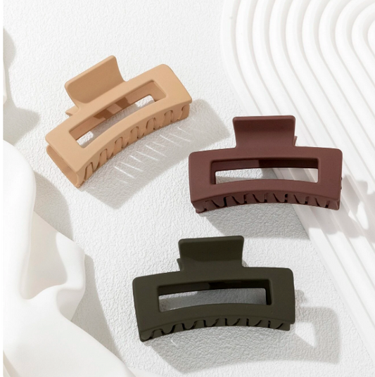 3pcs Rectangle Hair Claw