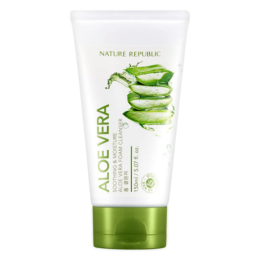 NATURE REPUBLIC - Soothing & Moisture Aloe Vera Foam Cleanser 150ml