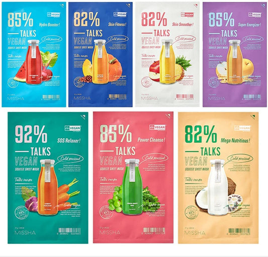 MISSHA - Talks Vegan Squeeze Sheet Mask - 7 Types