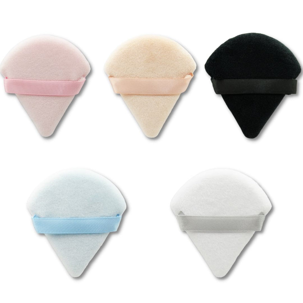 Assorted Triangle Velvet Powder Puff Assorted - Wholesale 25 Units