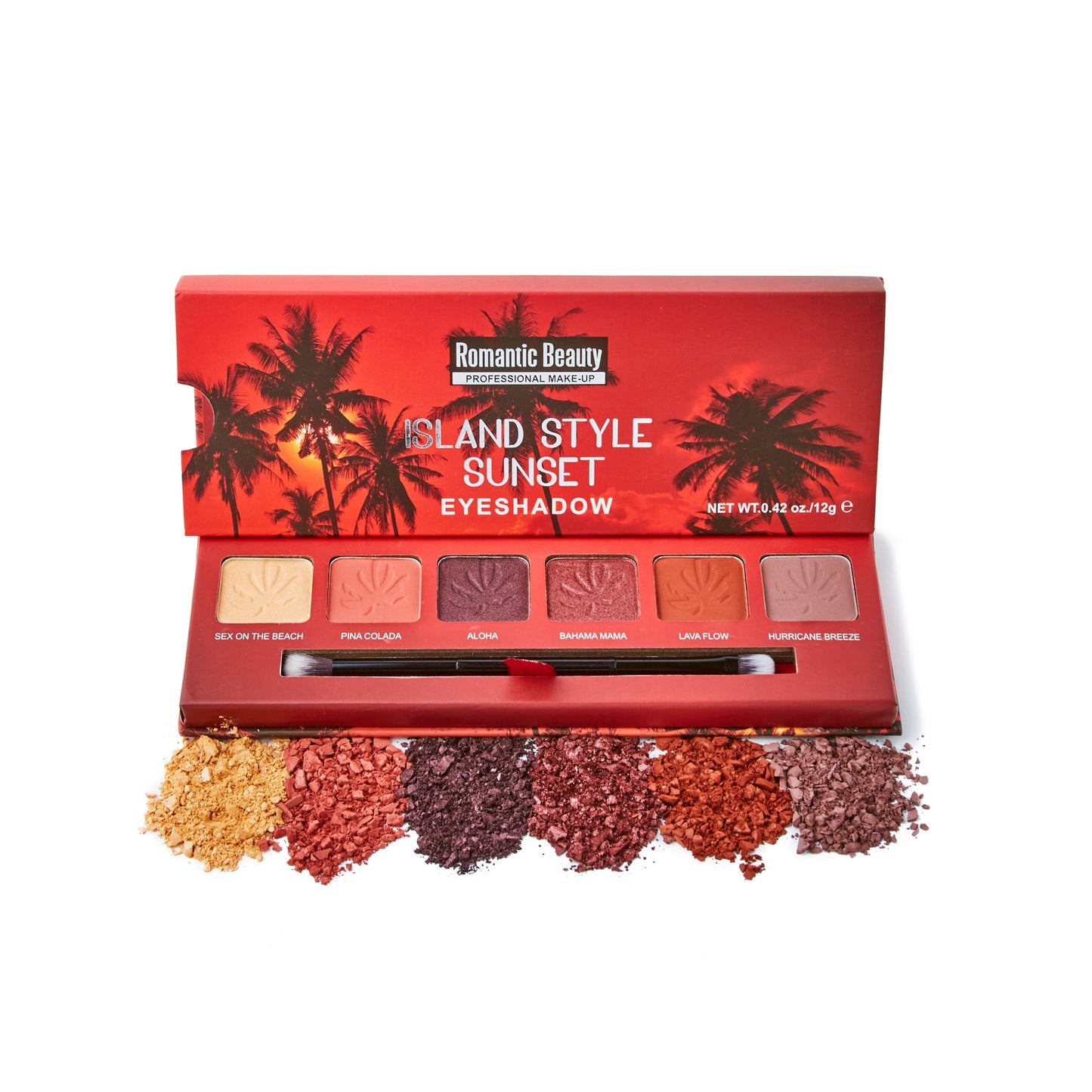 Island Sunset 6-Color Eyeshadow Palettes - SET