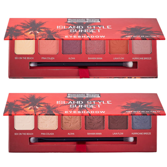 Island Sunset 6-Color Eyeshadow Palettes - SET